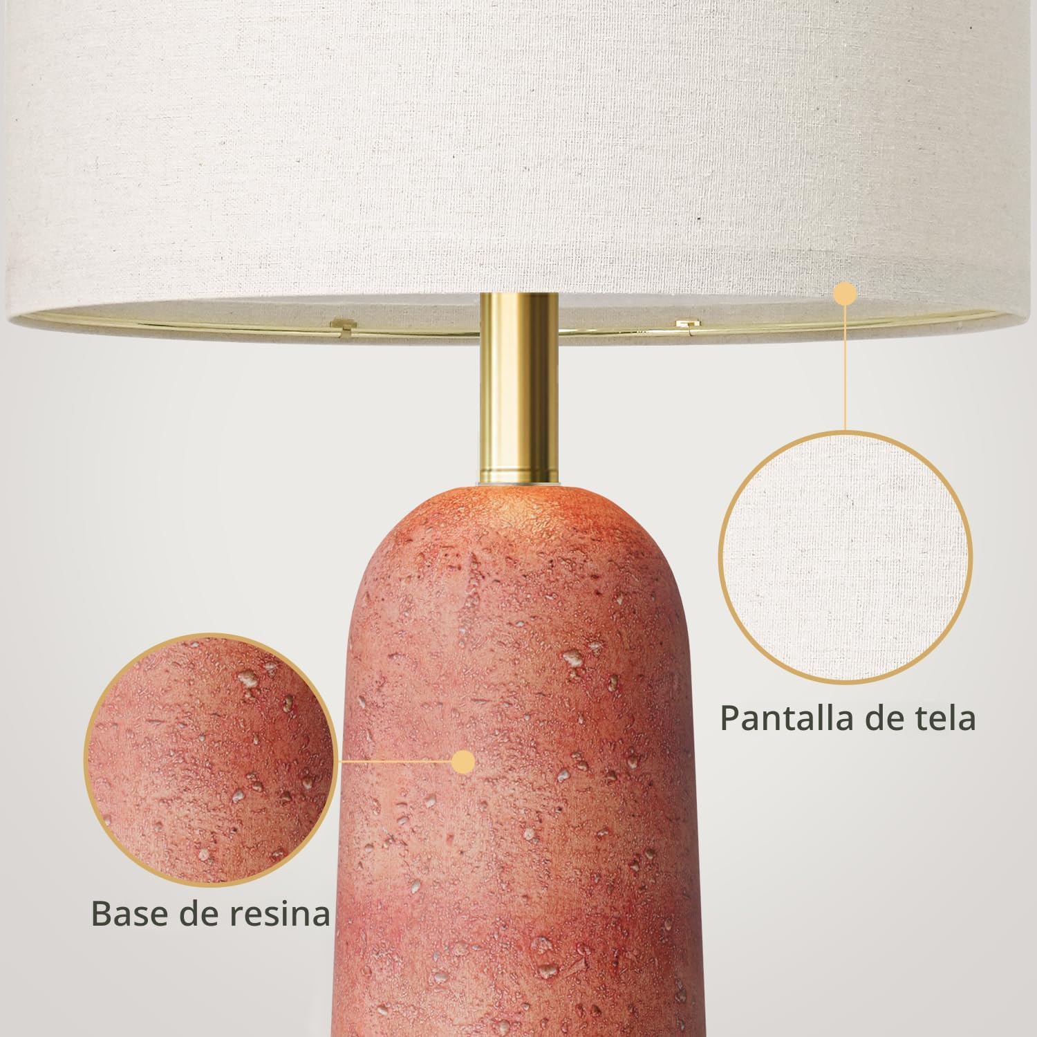 BOBOMOMO Juego de 2 lámparas de mesa modernas de 27.25 pulgadas, lá...