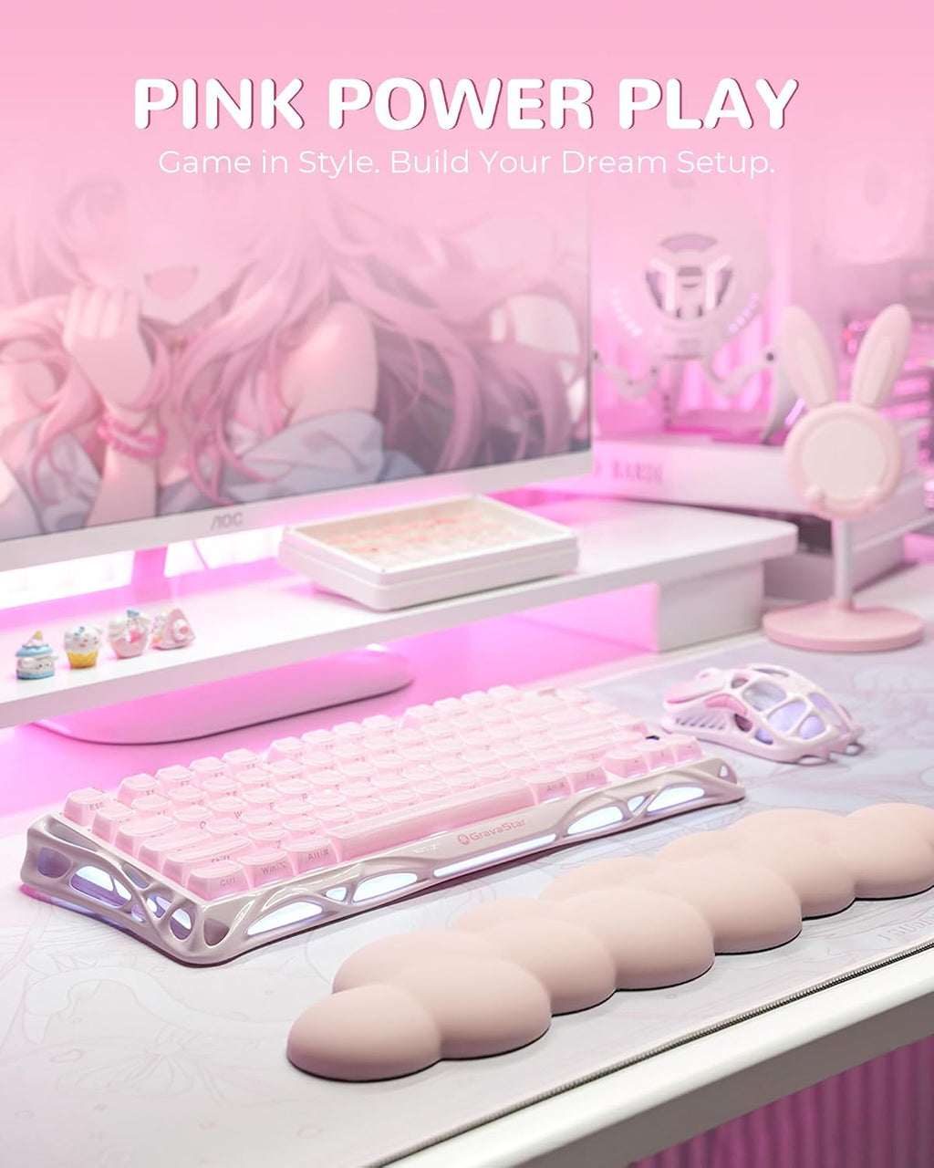 GravaStar Mercury K1 75% Teclado mecánico inalámbrico para juegos,...