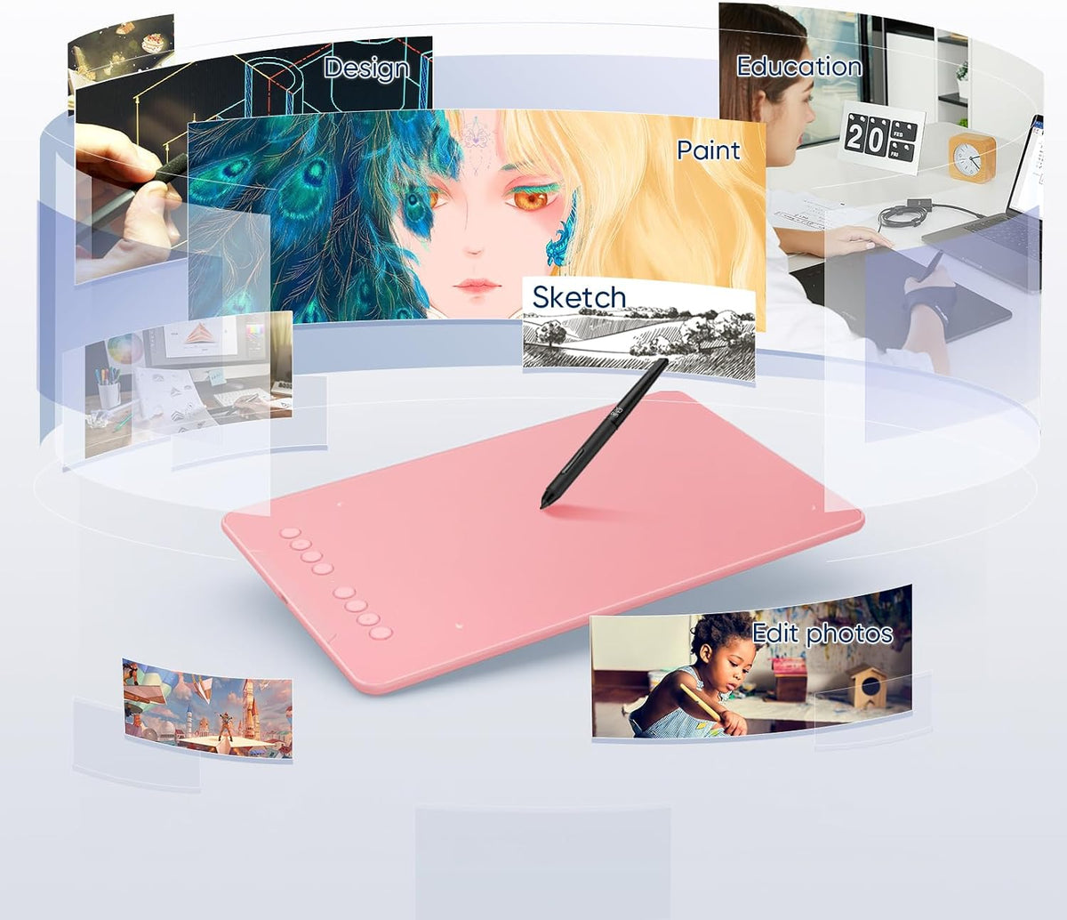 Tableta de Dibujo XPPen Deco 01 V3, Tableta Gráfica Digital de 10x6...