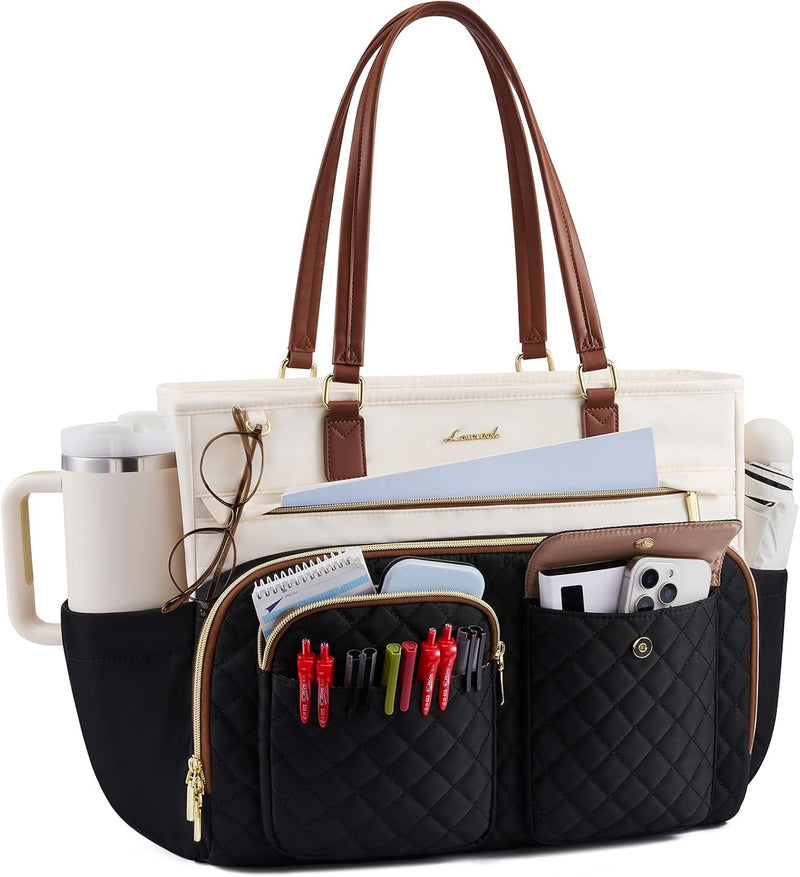 LOVEVOOK Bolsa de mano para profesora para mujer, bolsa para comput...