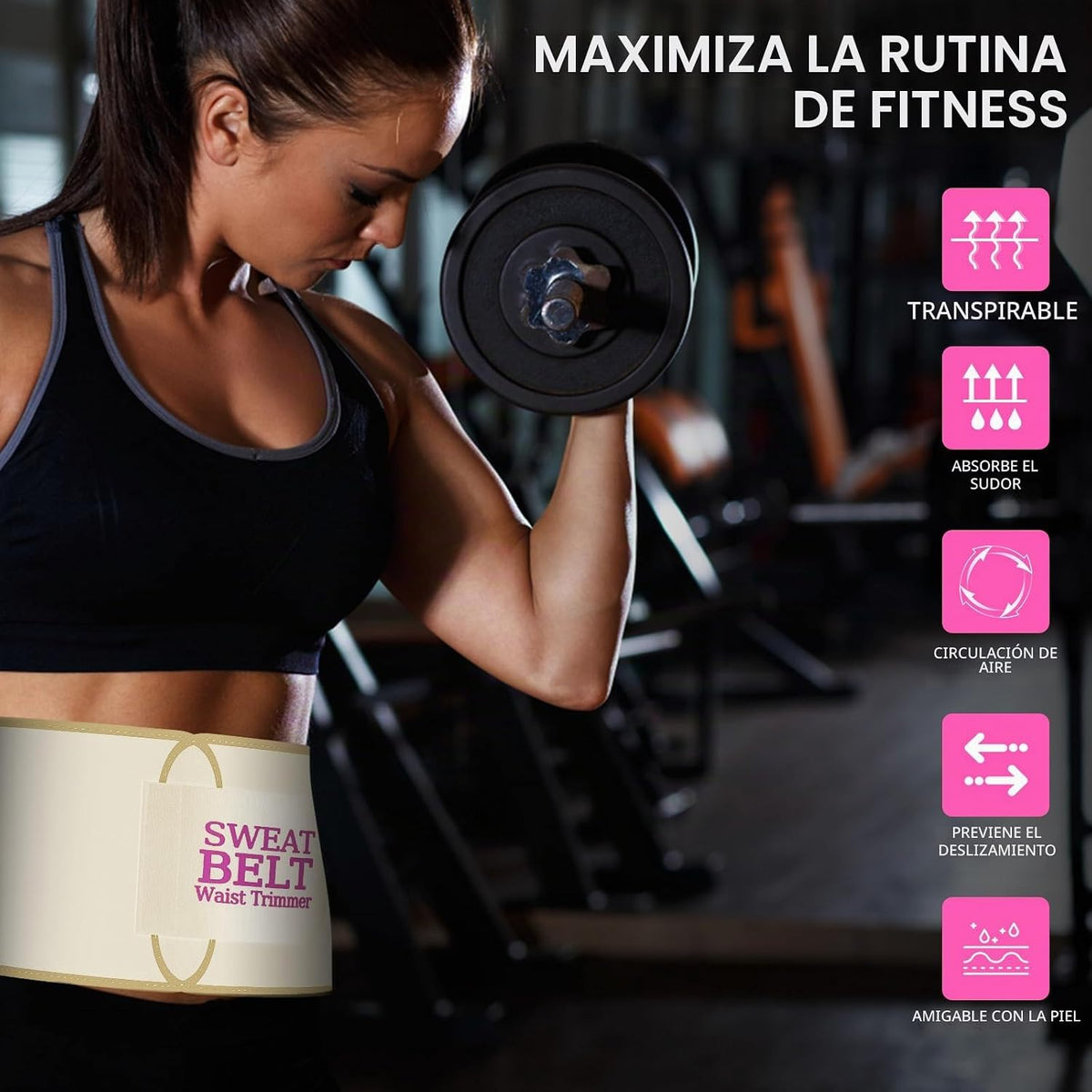 ZPP Entrenador de cintura para mujeres y hombres, banda de sudor de...
