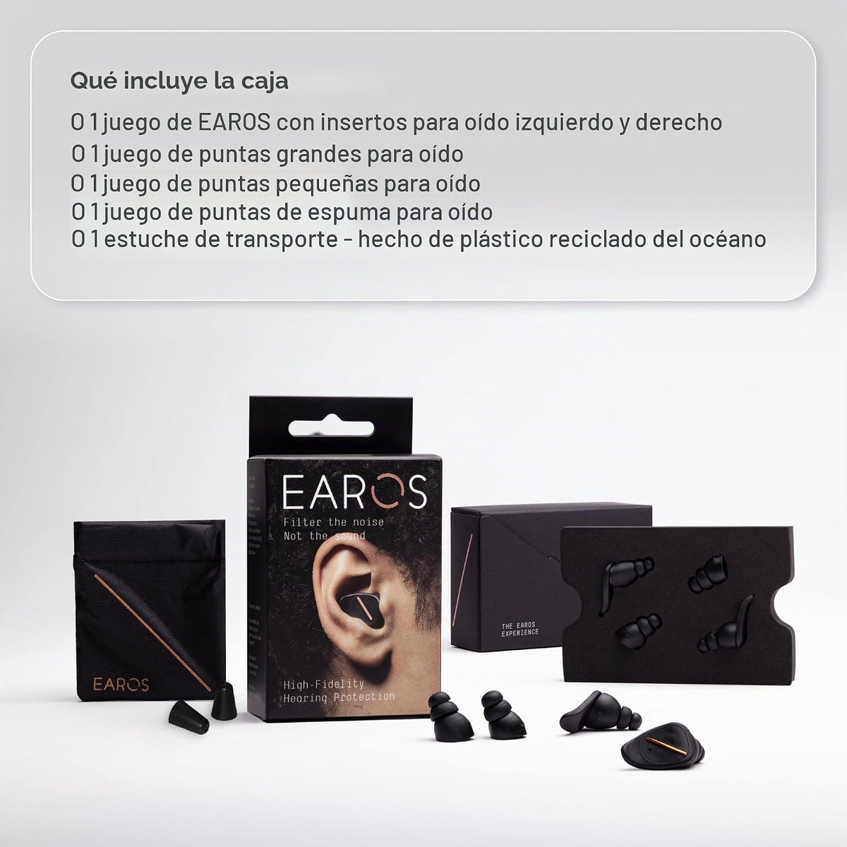 'EAROS ONE' Tapones reutilizables de alta fidelidad de 17 d...