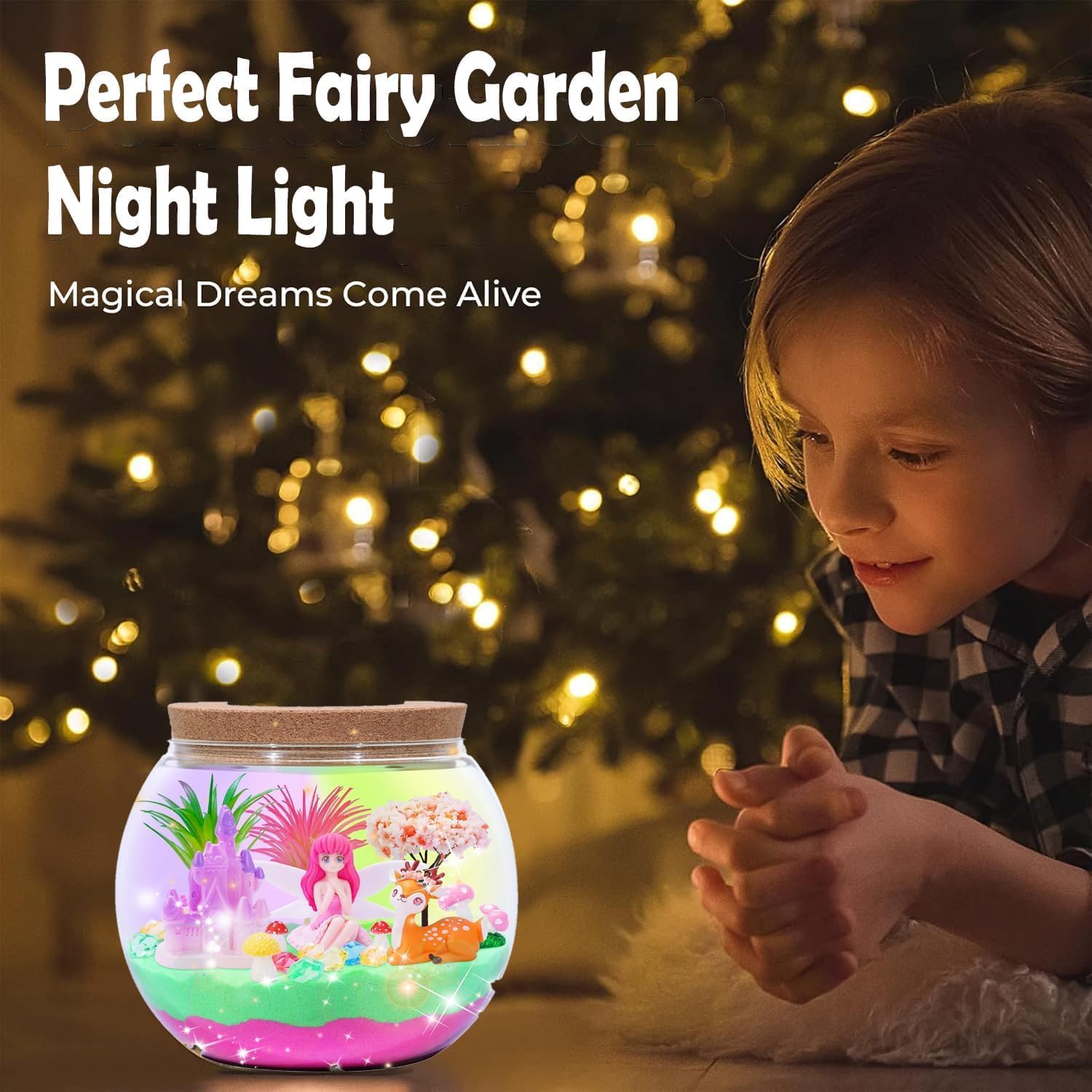 Hannstar Kit de terrario de hadas para niñas – Kit de jardín de had...