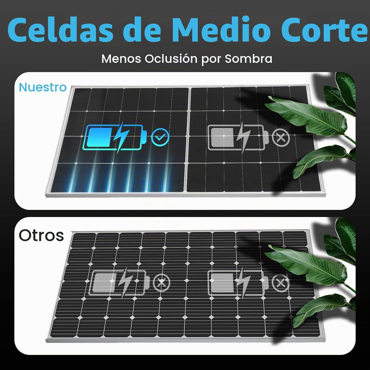 AeternaSol - Panel solar tipo N de 225 W, 25,5% de alta eficiencia...