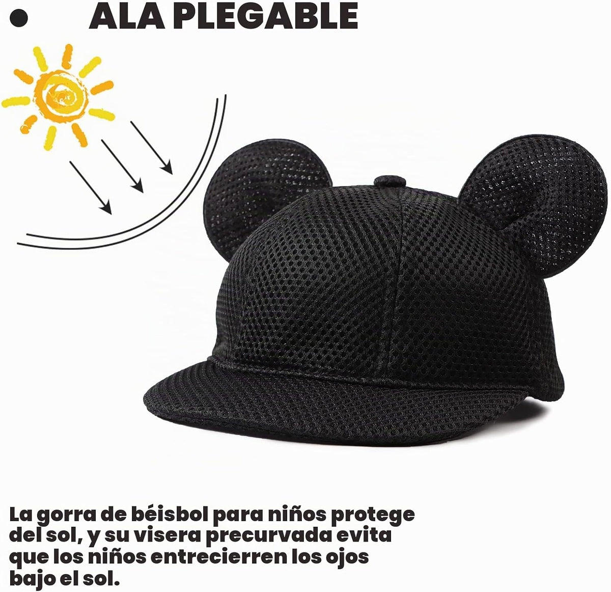 JANGANNSA Gorro de pato para bebé, sombrero de sol para niños, dise...