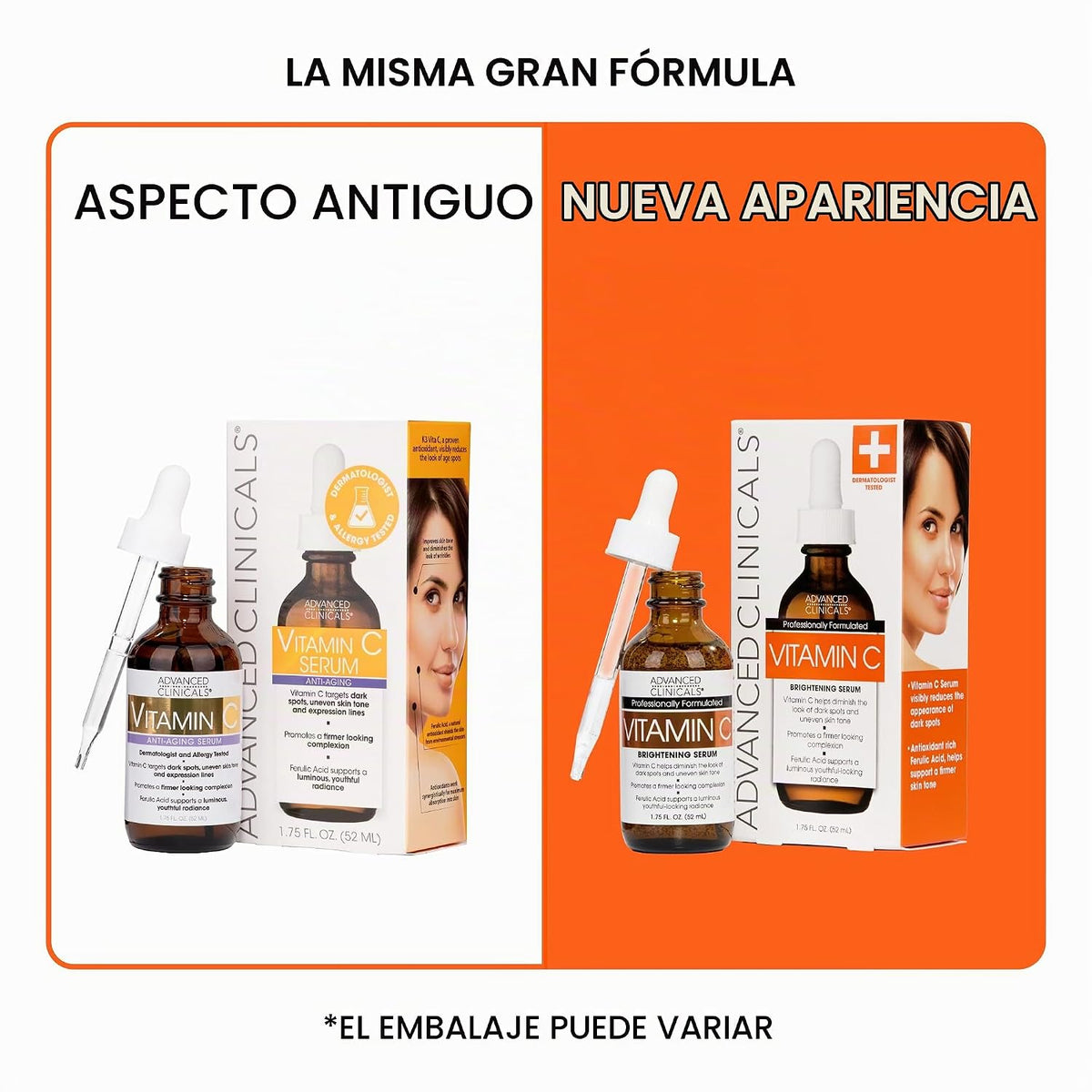 Advanced Clinicals Suero Iluminador de Vitamina C para el Rostro co...