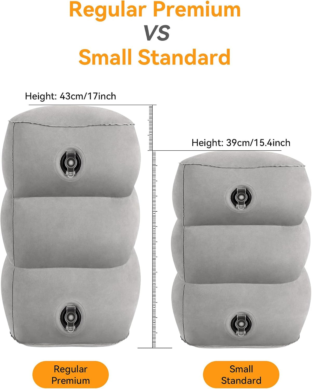 Sunany Almohada inflable con reposapiés para viajes, niños y adulto...