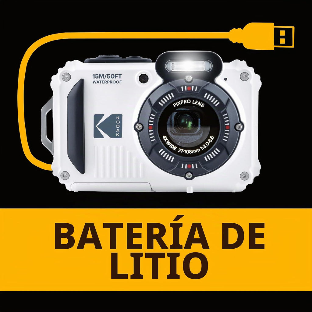 Cámara digital compacta Kodak Pixpro WPZ2 - 16M píxeles, sumergible...