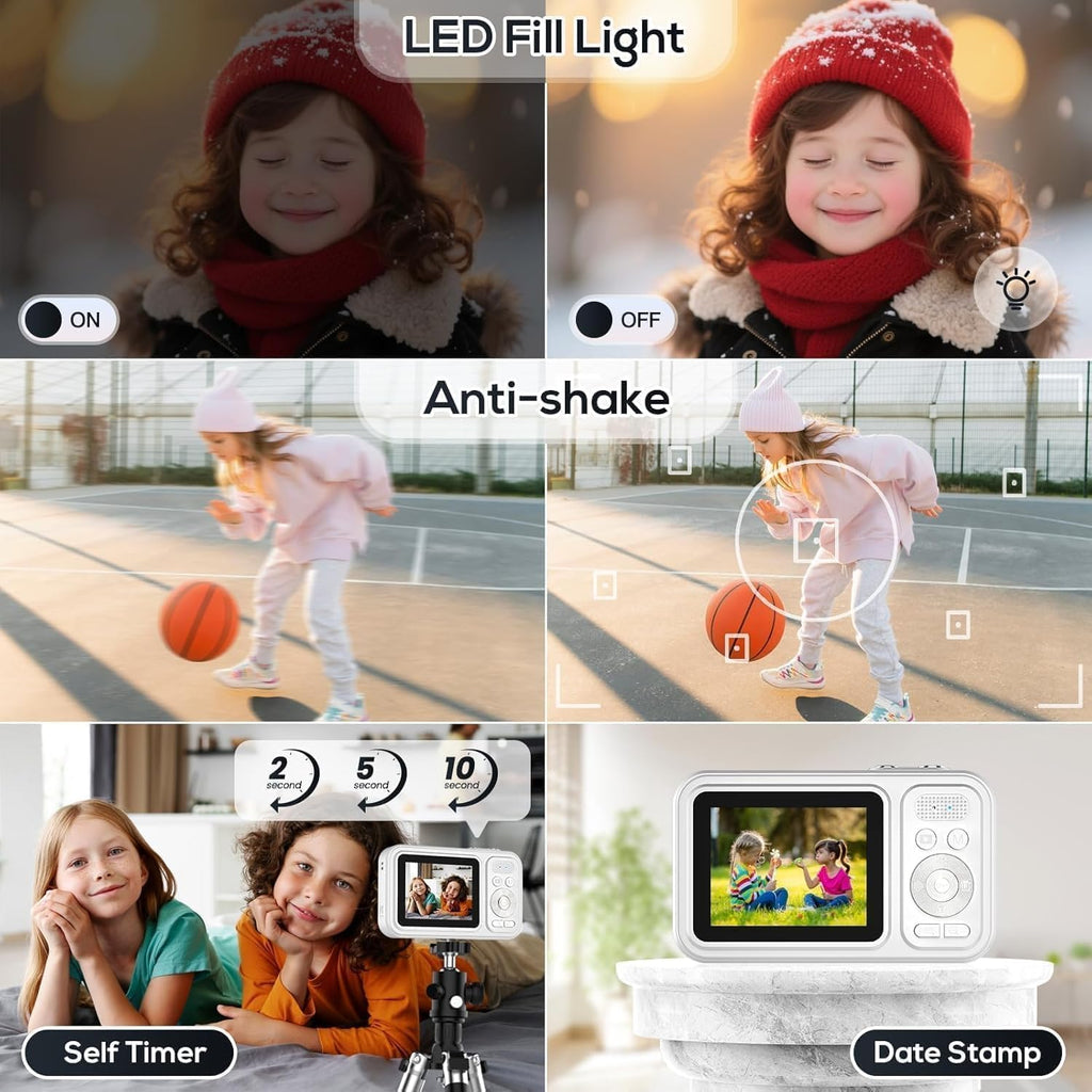 Cámara digital para niños, cámaras digitales de 48 MP FHD 1080P par...