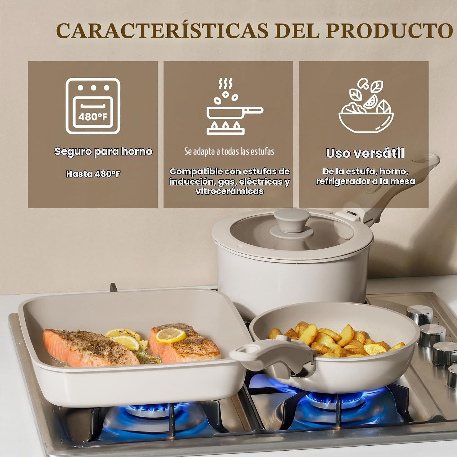 Juego de utensilios de cocina de cerámica KIKCOIN, juego de 22 piez...