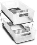 madesmart Organizador de 2 niveles, almacenamiento deslizable para...
