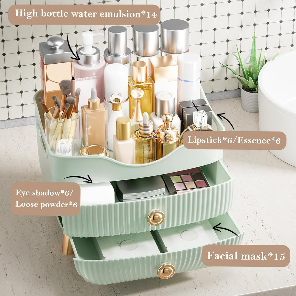 Organizador de maquillaje para encimera, organizador de cuidado de...