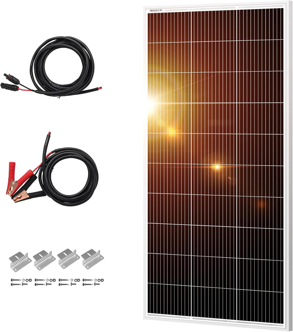 DOKIO Kit de panel solar de 200 W 18 V para sistemas de 12 V, sopor...