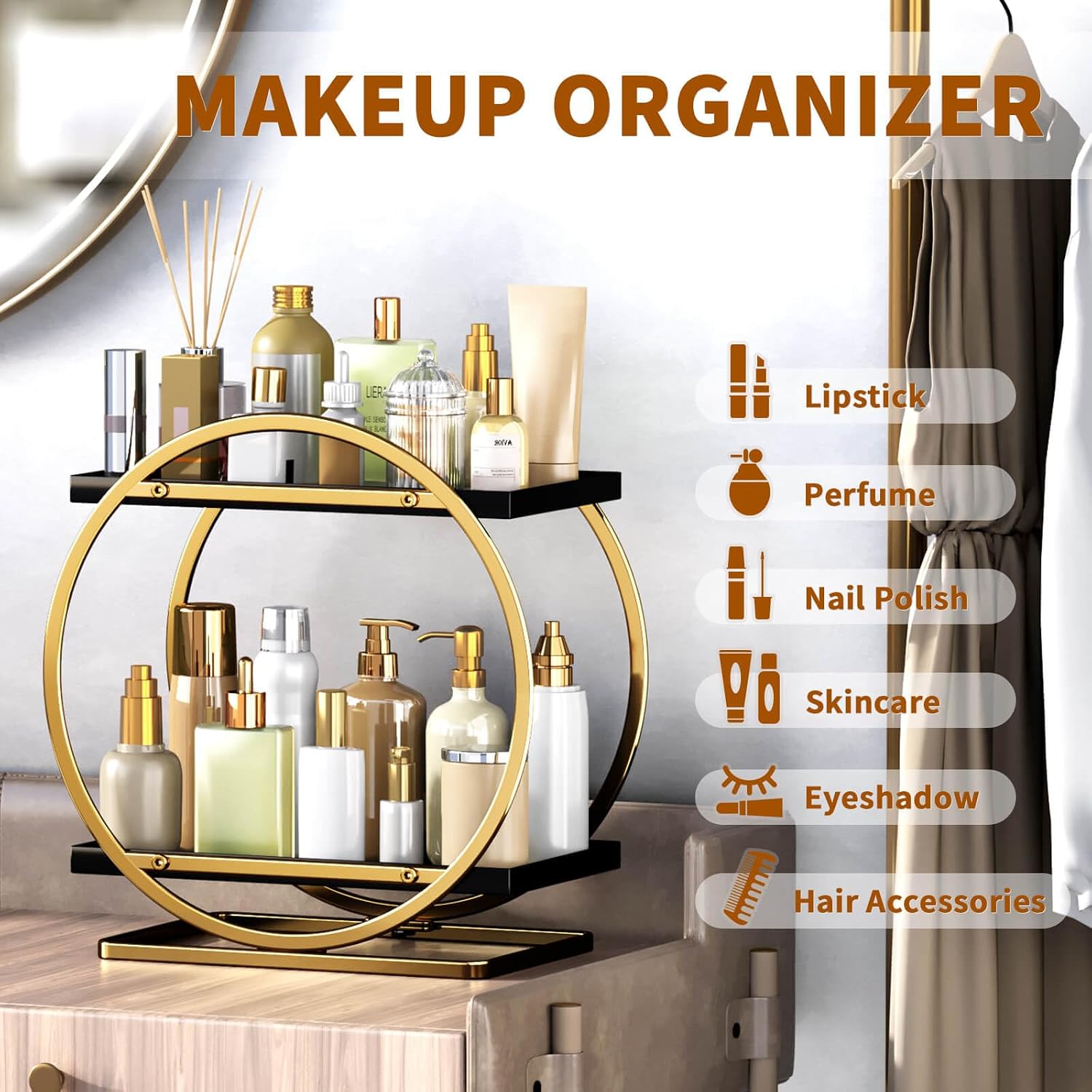 YIWANFW Organizador de Maquillaje para Tocador, Organizador de Perf...