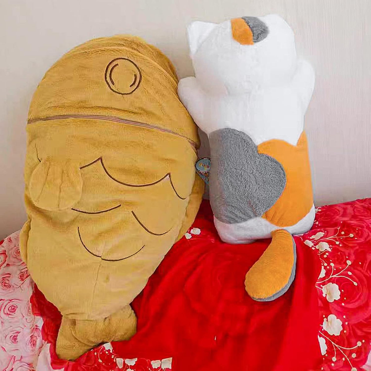Ditucu - Almohada de peluche de gato Taiyaki grande de 32 pulgadas,...