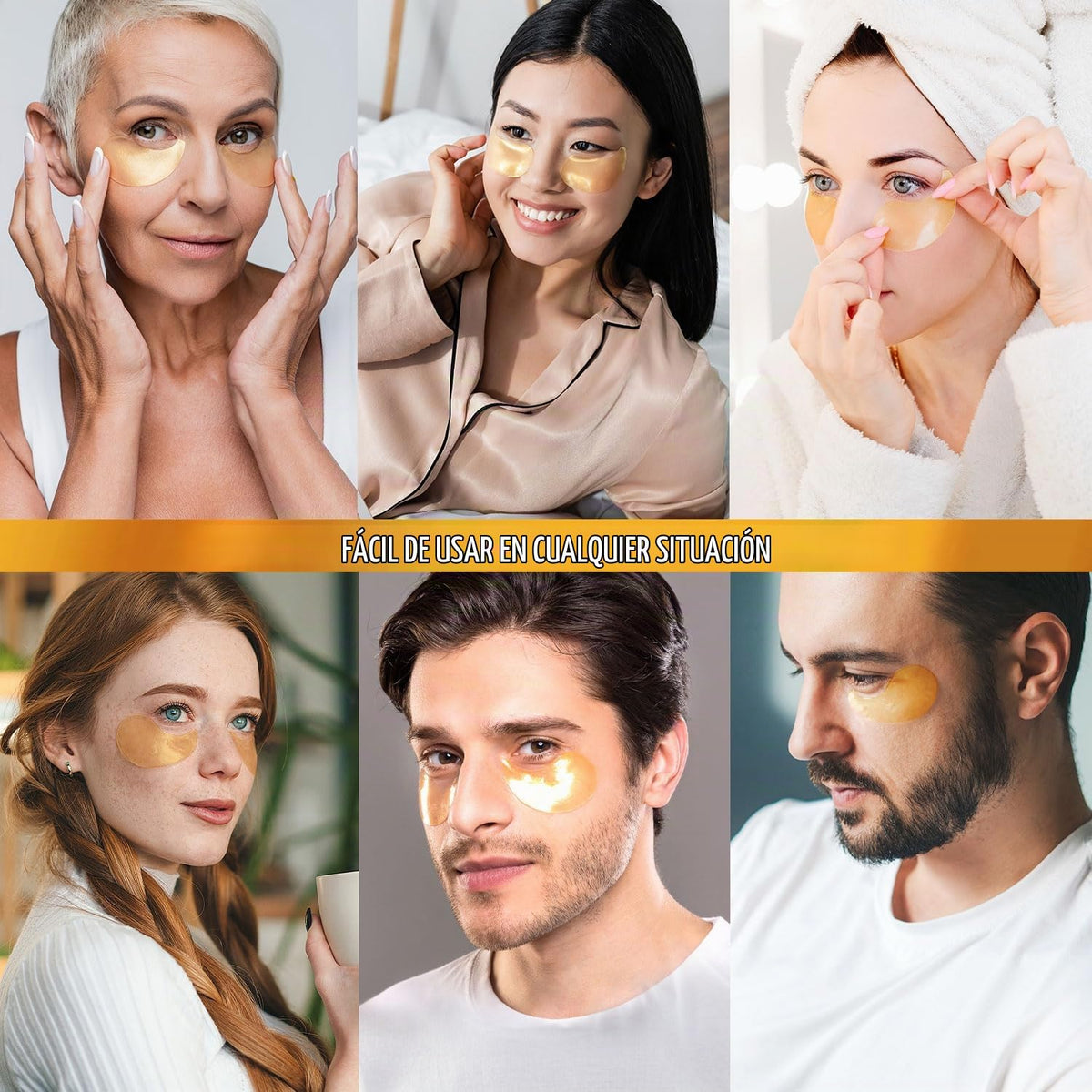 Enaskin Naturals - Parches para debajo de los ojos con círculos osc...