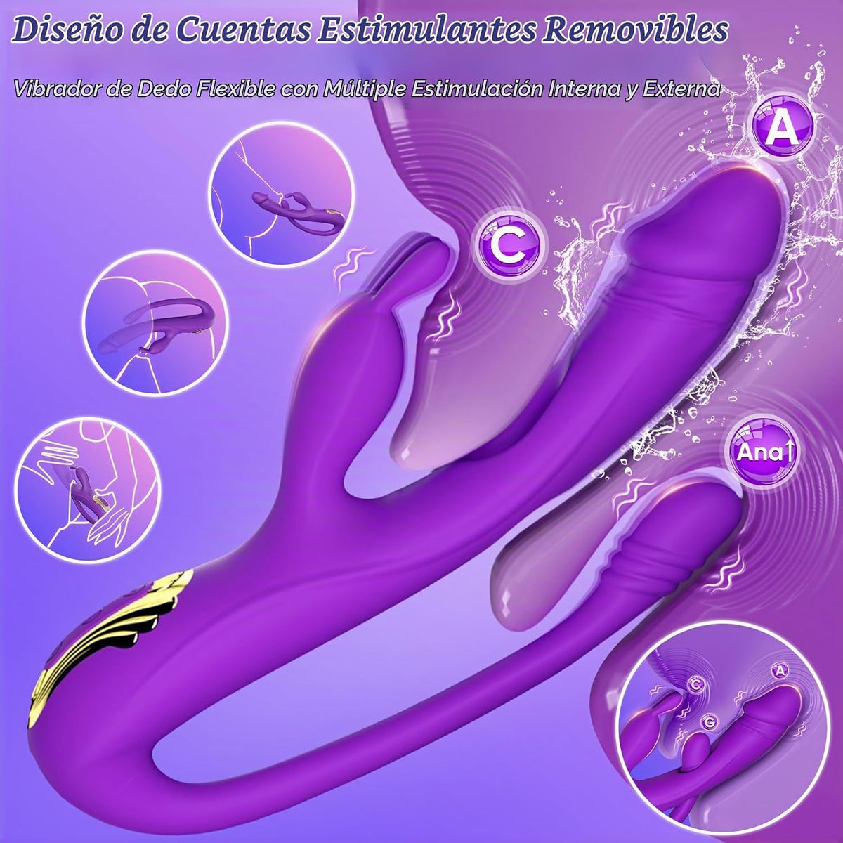 Juguetes sexuales vibradores para mujeres, vibrador de punto G 3IN1...