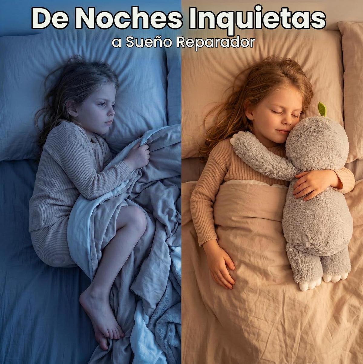 Mewaii Animales de peluche con peso, de felpa de perezoso, calentab...
