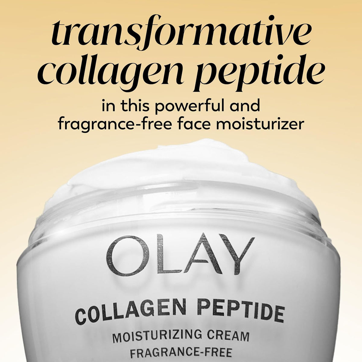 Olay Hidratante facial con péptido de colágeno, crema reafirmante p...