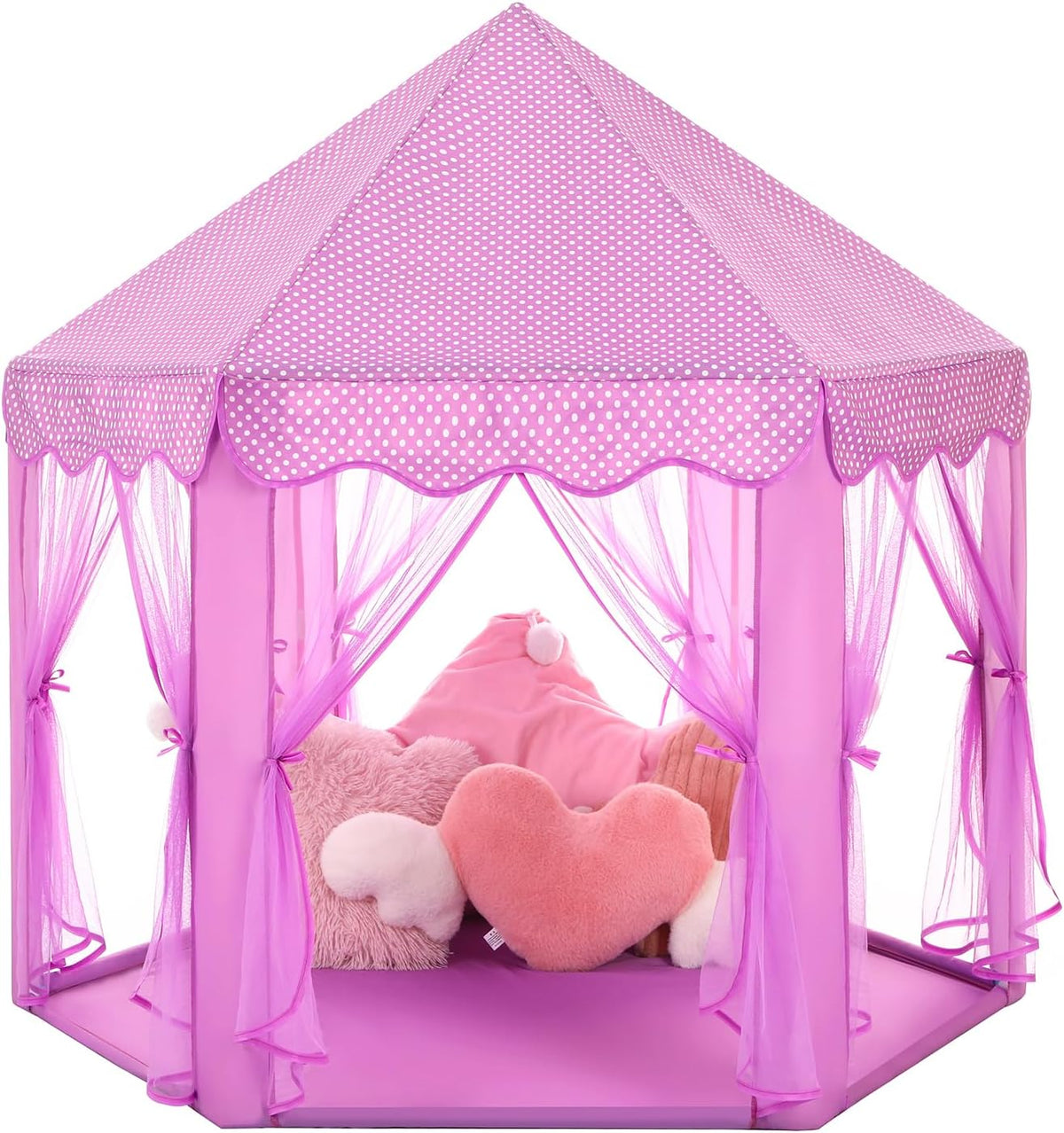 Monobeach Tienda de campaña de princesa para niñas, casa de juegos...