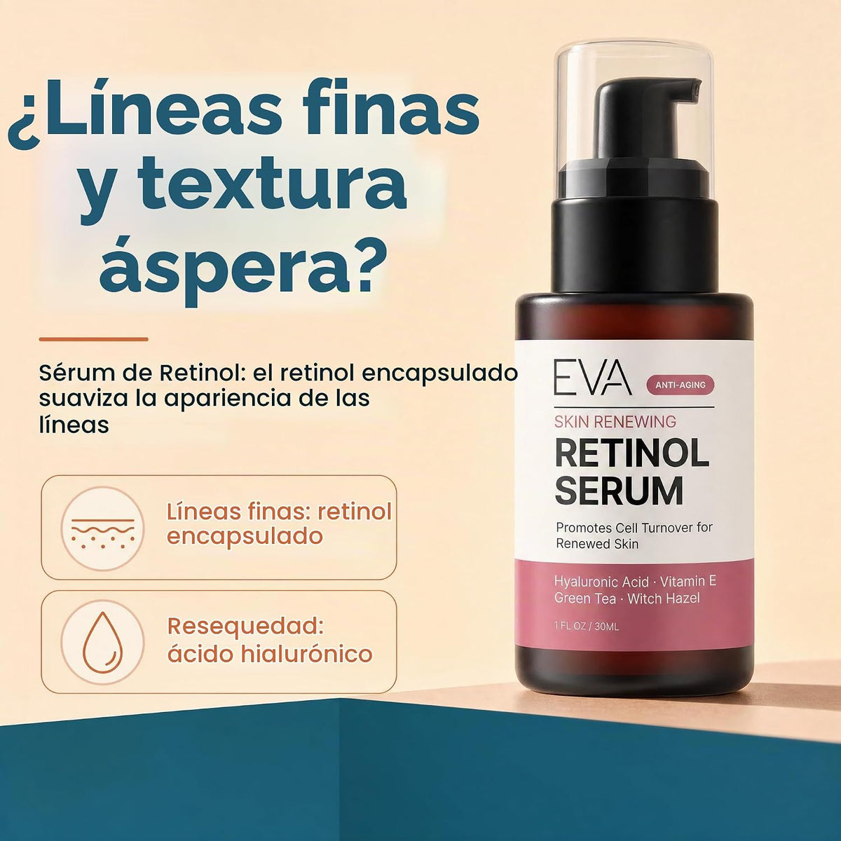 Eva Naturals Trifecta Set de Suero Facial \u2013 Retinol, Vitamina...