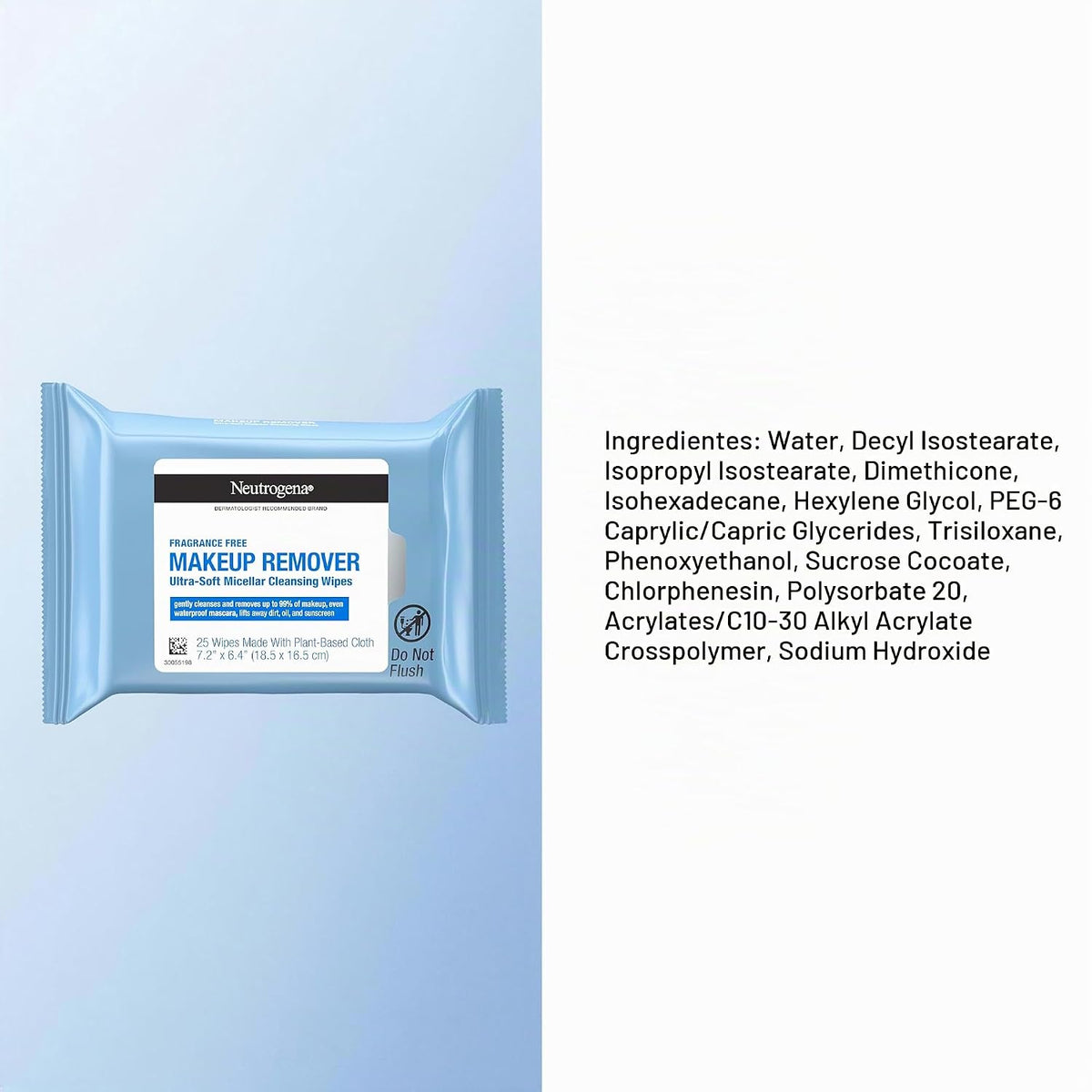 Neutrogena Toallitas desmaquillantes, sin fragancia, 24 paquetes de...
