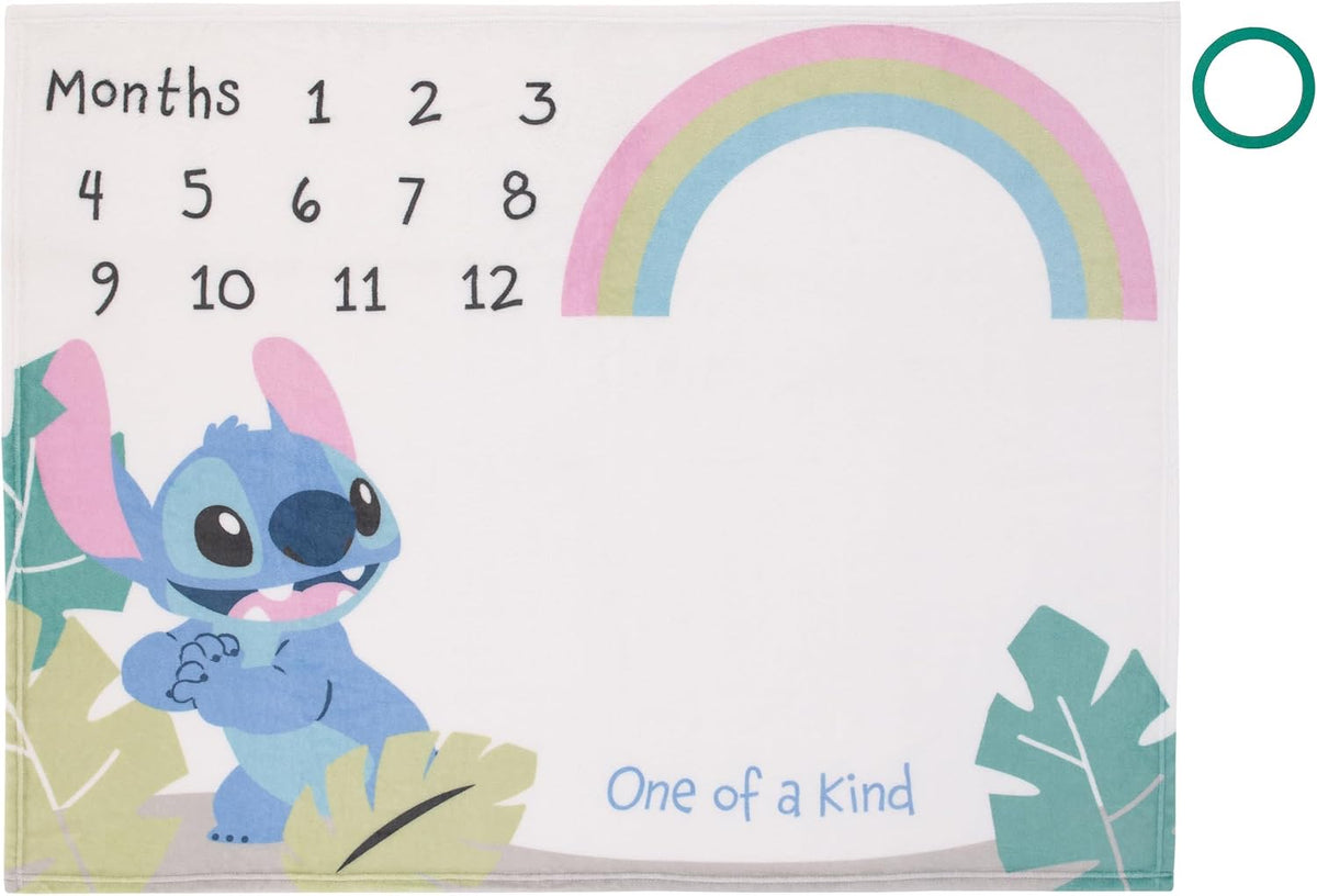 Disney Stitch - Manta para bebé con diseño de hitos fotográficos sú...