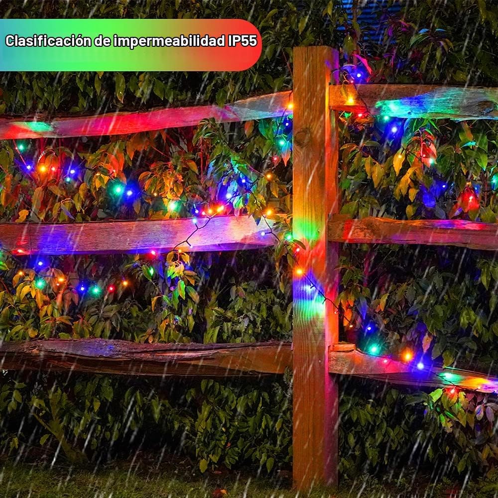 VTECHOLOGY - 300 luces LED multicolor para árbol de Navidad, luz pa...