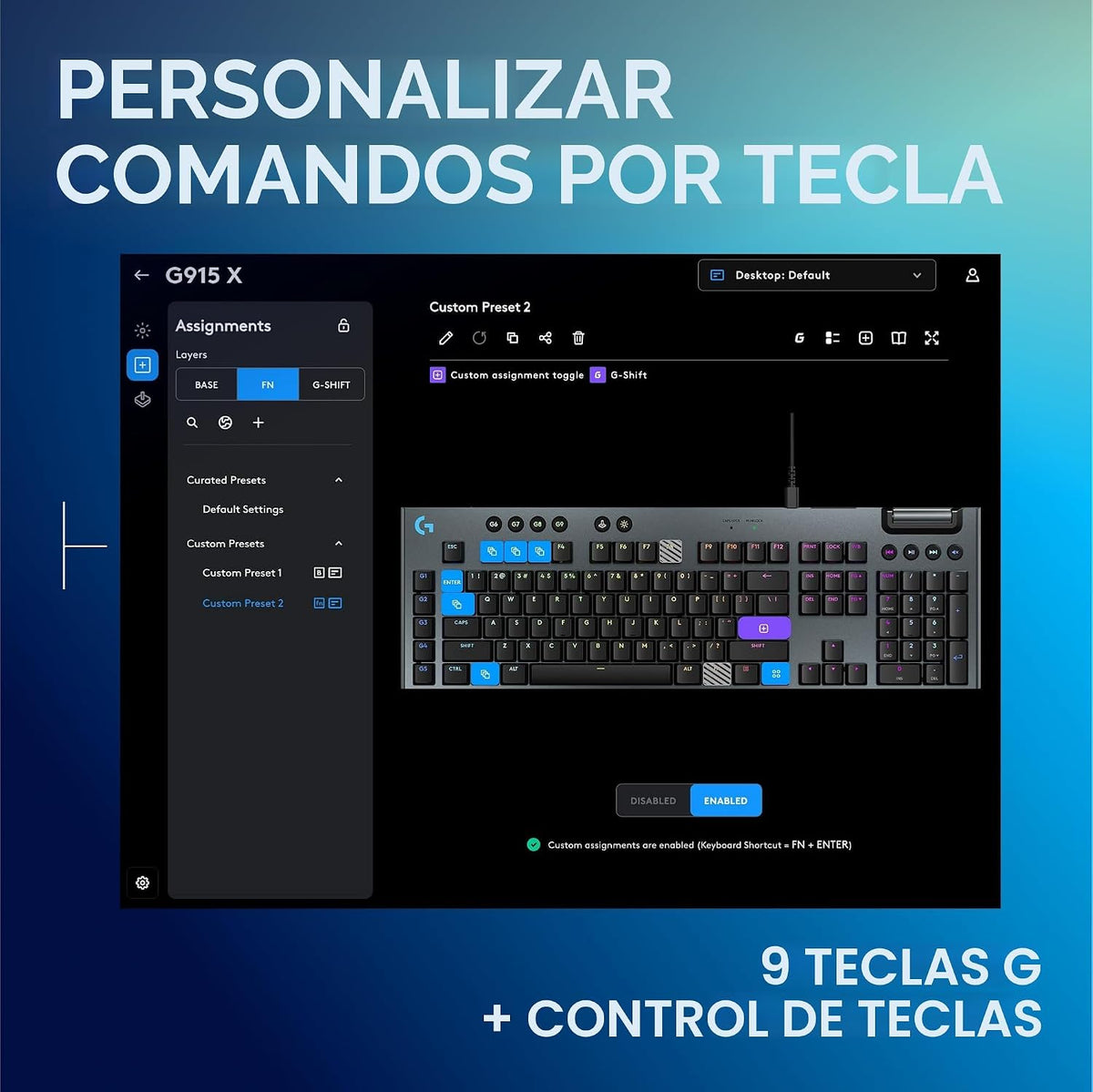 Logitech G Teclado para juegos con cable 915 X (táctil) - Negro | P...
