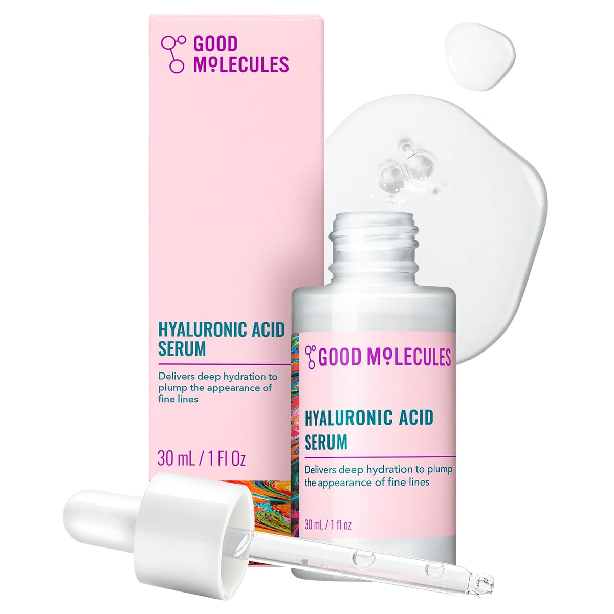 Good Molecules Suero de ácido hialurónico | Hidrata profundamente p...
