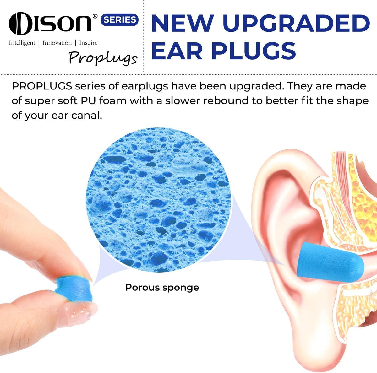 Dison 500 pares de tapones de espuma para los oídos para dormir, 32...