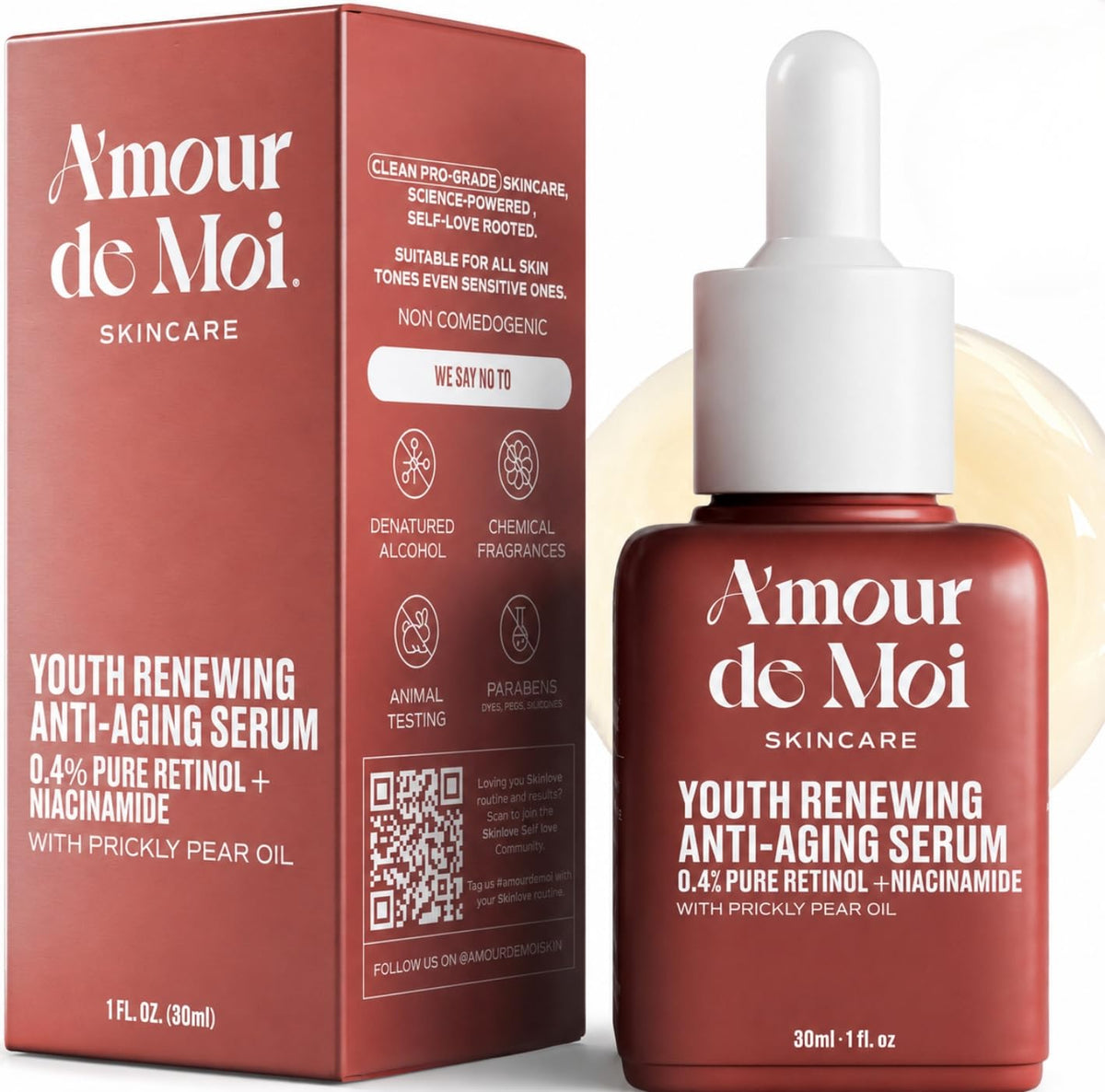 ADM - Suero de retinol puro antienvejecimiento para cara con niacin...