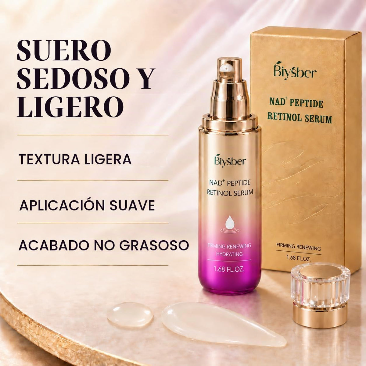 Biysber Suero facial de colágeno con retinol \u2013 Suero antienvej...
