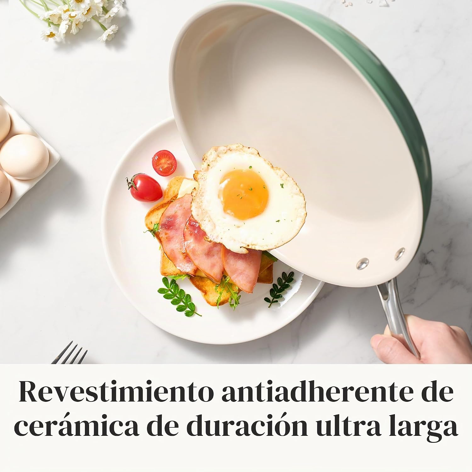 Redchef Juego de sartenes antiadherentes de 6 piezas, sartenes de 8...