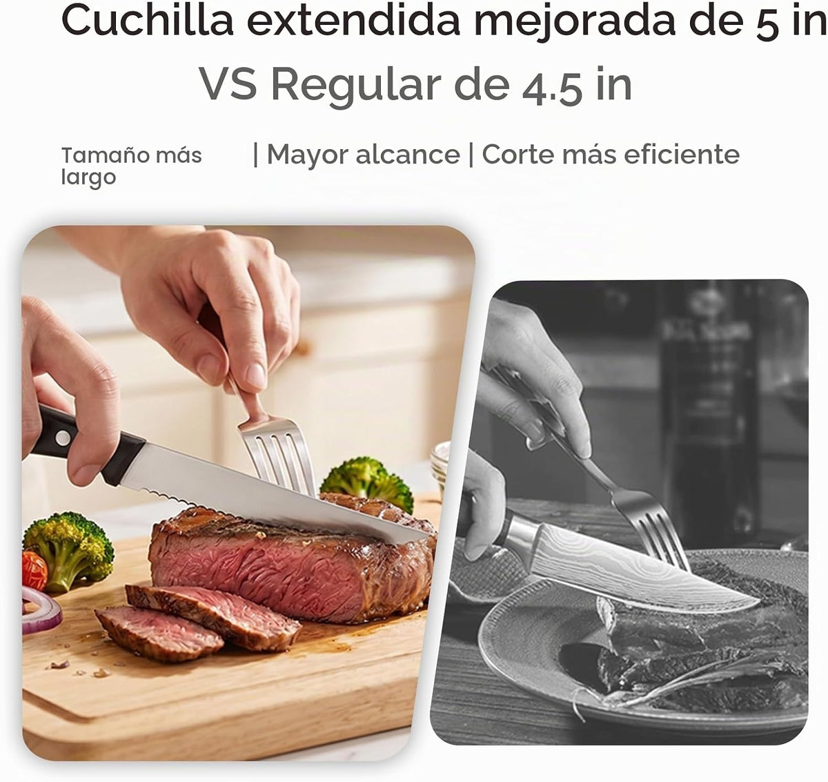 WANGMAZI Juego de cuchillos de chef de alta calidad, mango ergonómi...