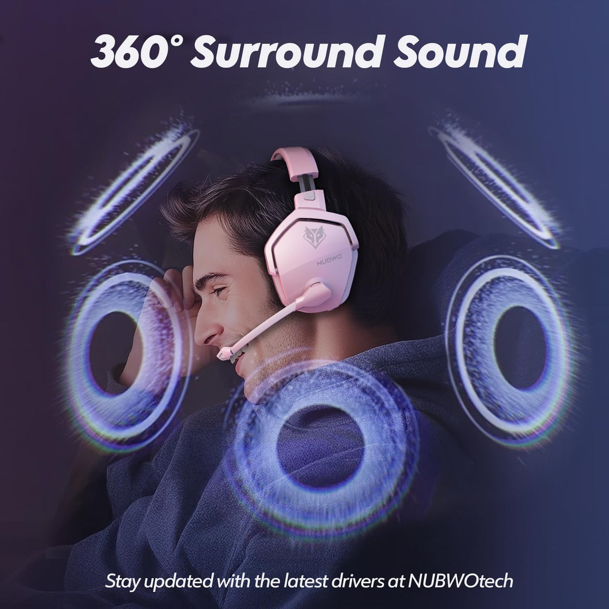 NUBWO G06 Auriculares Gaming Inalámbricos Duales con Micrófono para...