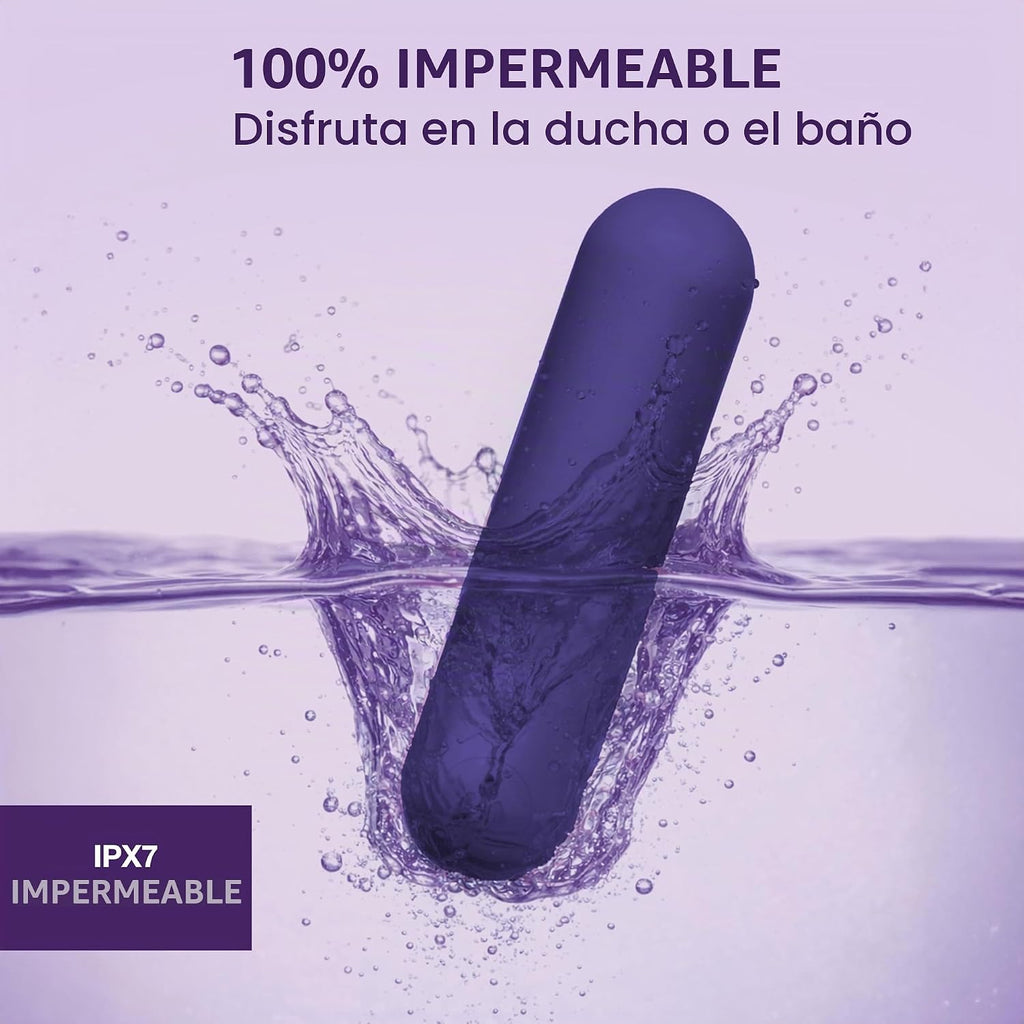 plusOne Vibrador bala para mujer, mini vibrador hecho de silicona s...