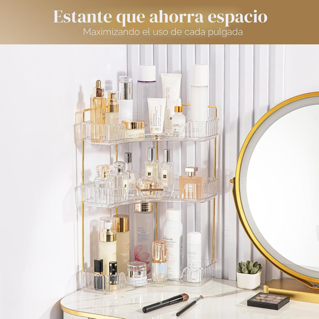 Aveniee Organizador de esquina para mostrador de baño, estante de e...