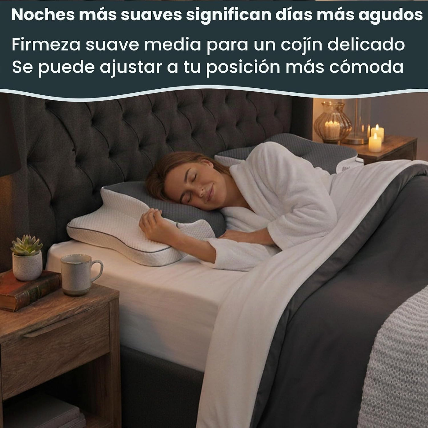 piluxx Almohada cervical cervical para dormir \u2013 Almohada cervi...