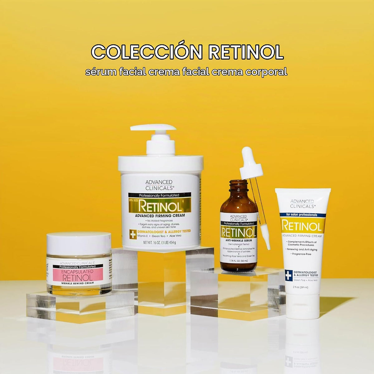 Advanced Clinicals - Loción corporal con retinol y crema hidratante...