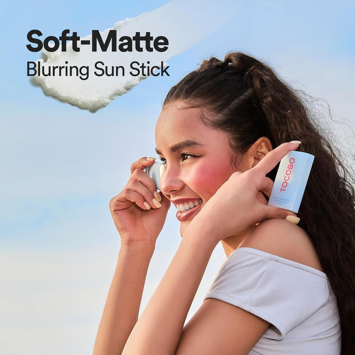TOCOBO Cotton Airy Sun Stick SPF 50 - Protector solar coreano para...