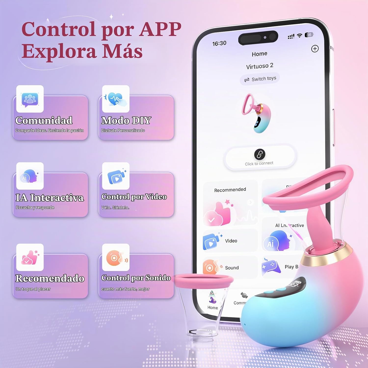 Gasevimo Juguetes para adultos, vibrador de juguete rosa \u2013 Jug...