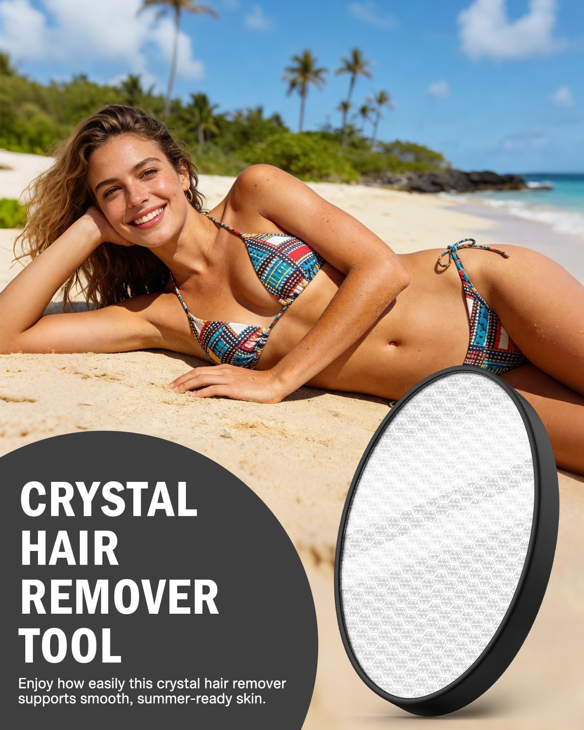 FVION Removedor de pelo de cristal sin dolor, borrador de pelo nano...