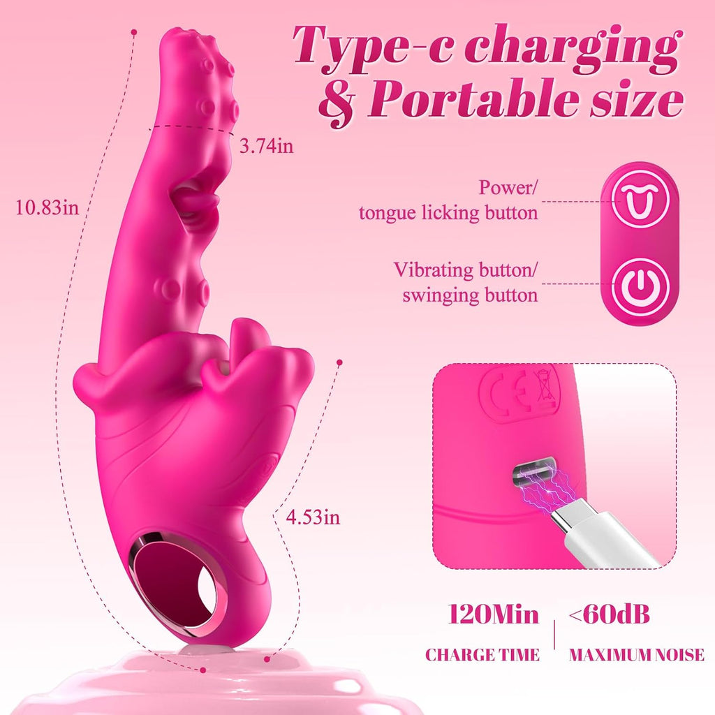 Tuaieu - Vibrador 3 en 1 para parejas, juguetes sexuales para mujer...