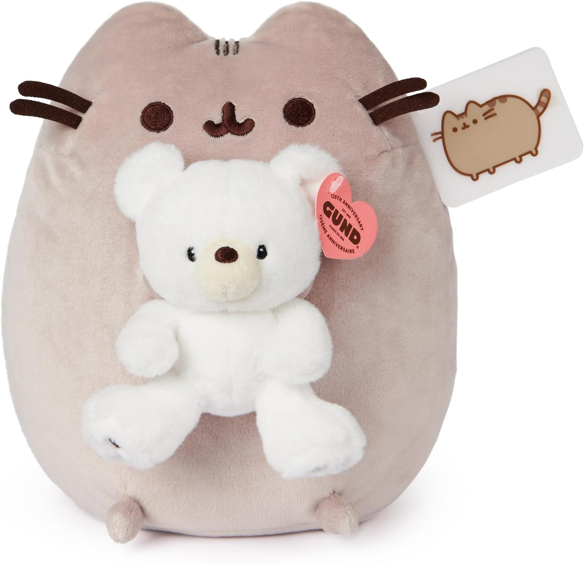 GUND Pusheen con Kai Bear - Gato de peluche con oso de peluche para...