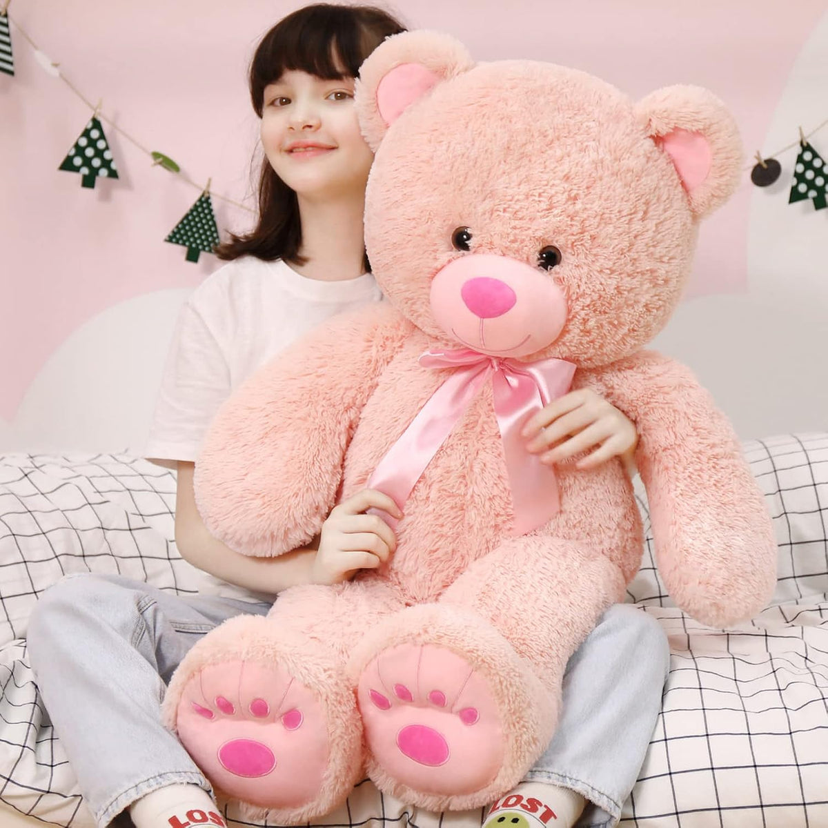 MorisMos Oso de peluche gigante de 36 pulgadas, oso de peluche gran...