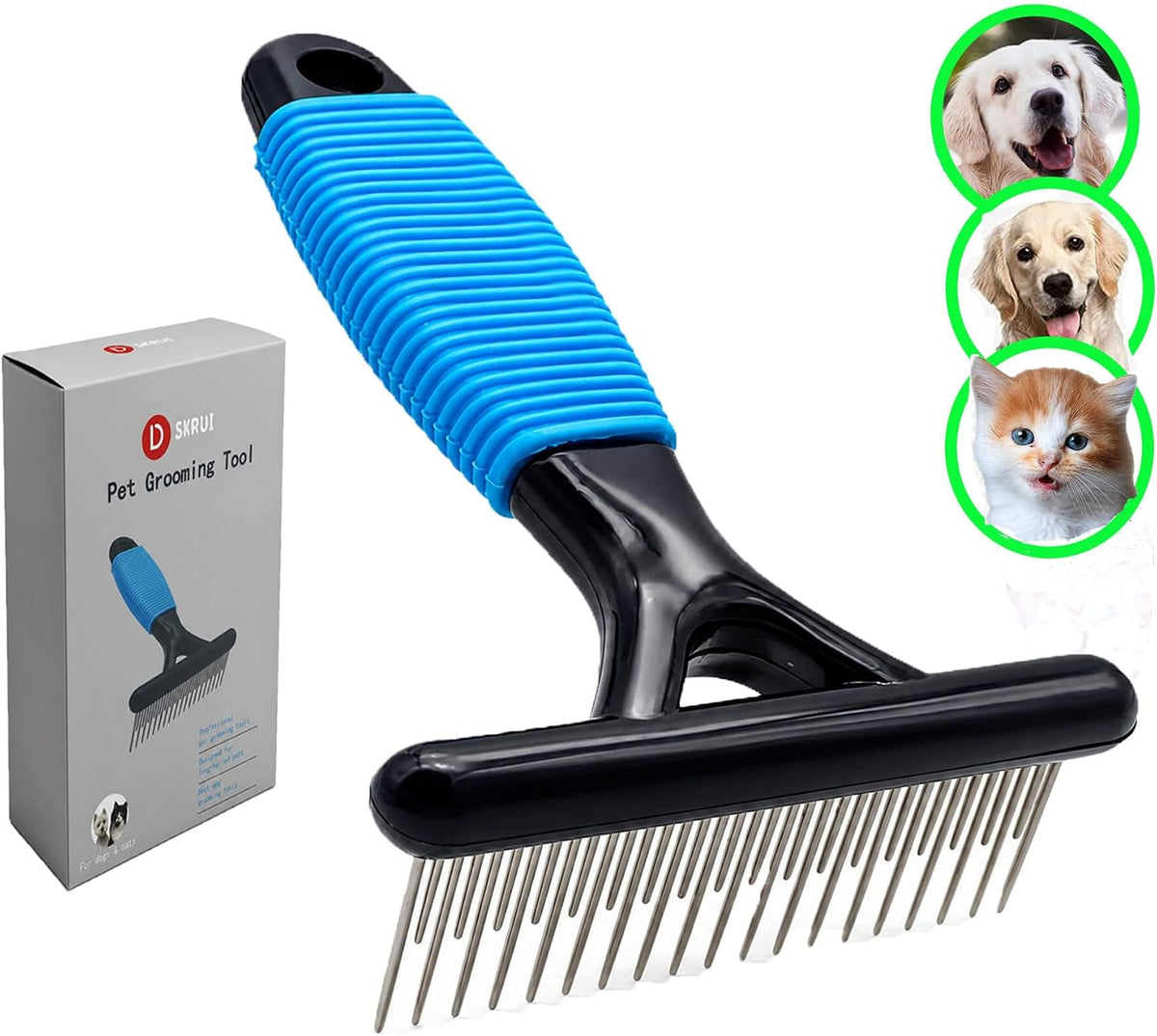 Rastrillo de capa interior para perros, peine desenroscante para el...
