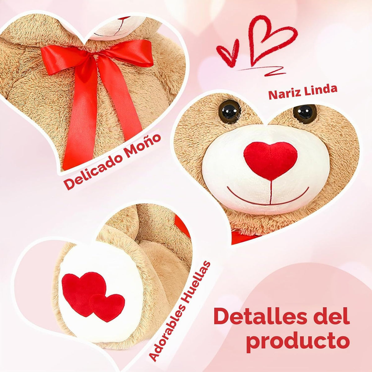 Oso de peluche gigante Tezituor de 4 pies - Gran oso de peluche con...