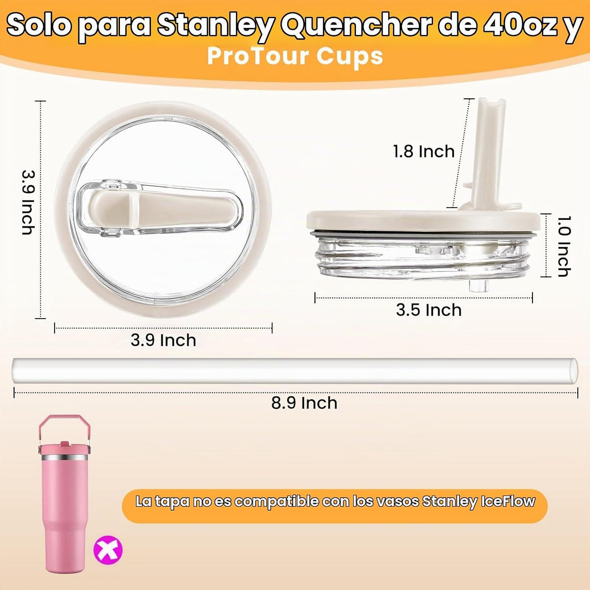 ANTAND Stanley - Juego de 2 tapas de repuesto de 40 onzas solo para...