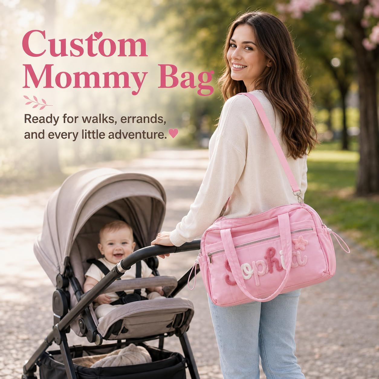 Bolso de pañales personalizado Tote Bolsas de hospital grandes con...